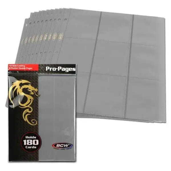 Pro Pages Side Loading 10 Count 18-Pocket Pages [Grey]