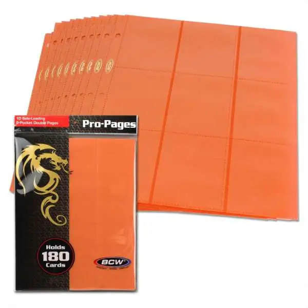 Pro Pages Side Loading10 Count 18-Pocket Pages [Orange]