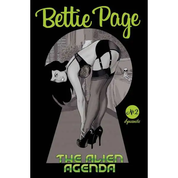 Dynamite Entertainment Bettie Page: The Alien Agenda #3 Comic Book [1:10 Jimmy Broxton B&W Incentive]