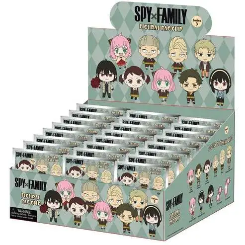 3D Figural Bag Clip Spy X Family Series 3 Mystery Box [24 Packs]