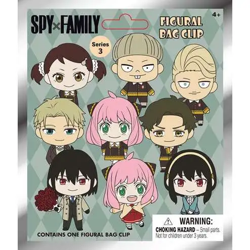 3D Figural Bag Clip Spy X Family Series 3 Mystery Pack [1 RANDOM Figure]