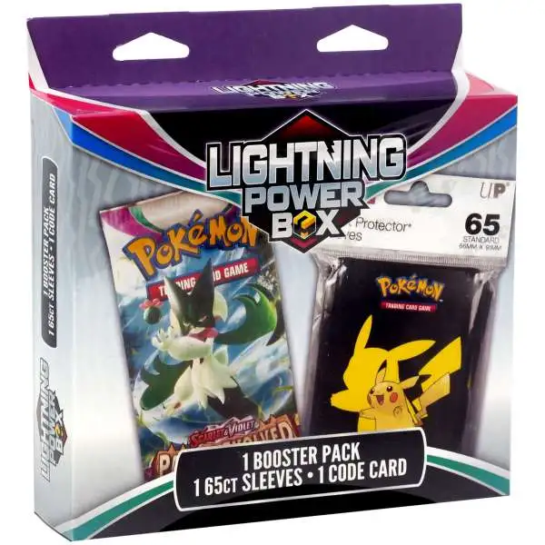 Pokemon Lightning Power Box [1 Booster Pack, 65 Sleeves & 1 Code Card]
