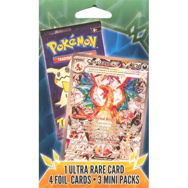 Pokemon Mystery HANGER Pack [1 Ultra Rare Card, 4 Foil Cards & 3 Mini Packs]