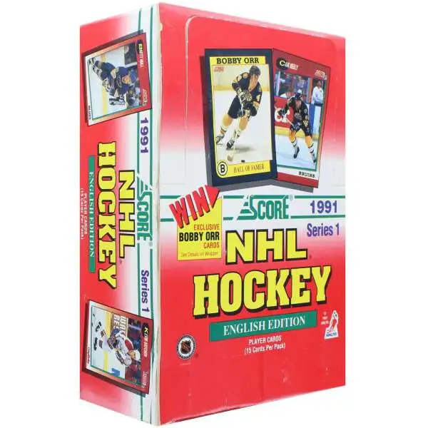 NHL Score 1991-92 Series 1 Hockey Trading Card HOBBY Box [36 Packs, ENGLISH]