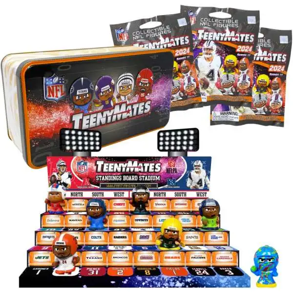 SqueezyMates NFL Gravity Feed Figurines Mystery Box (24 packs) SERIES 6 -  2024 Version