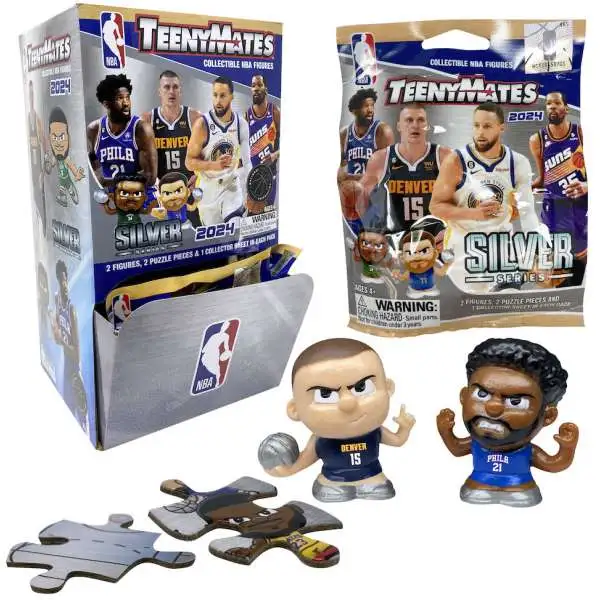 NBA TeenyMates Basketball Series 9 Silver Series Mystery Box [32 Packs]