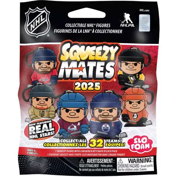 NHL Squeezy Mates 2025 Hockey Mystery Pack [1 RANDOM 5" Slo Foam Figure]