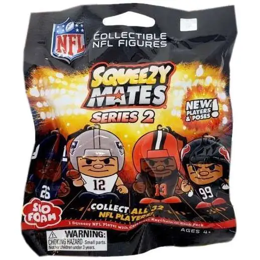 NFL Squeezy Mates Series 2 Football Mystery Pack [1 RANDOM Slo Foam Figure]