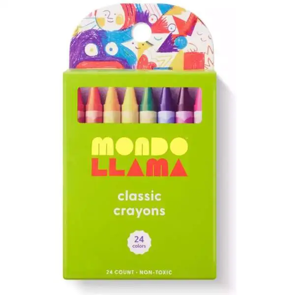 Mondo Llama Classic Crayons 24-Pack