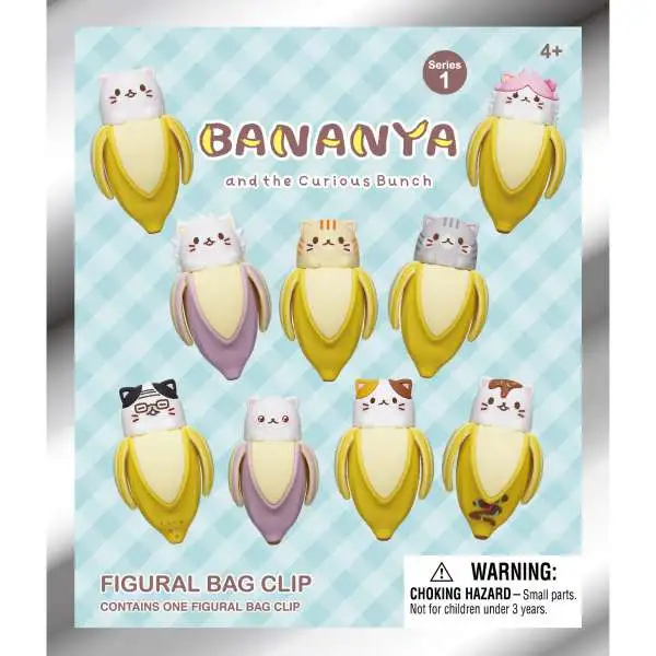 3D Figural Foam Bag Clip Bananya Series 1 Mystery Pack [1 RANDOM Figure]