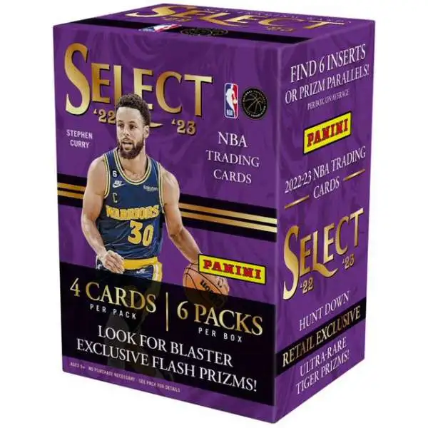 NBA Panini 2022-23 Select Basketball Trading Card BLASTER Box [6 Packs, Flash Prizms]