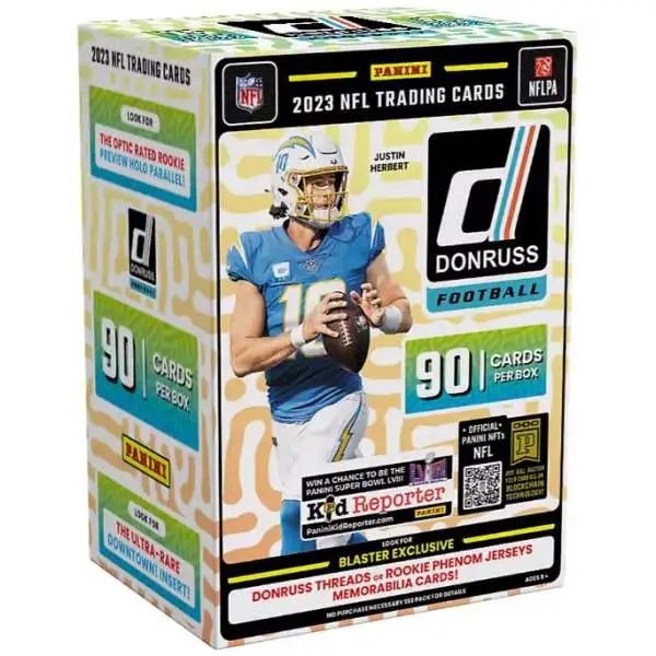 NFL Panini 2023 Donruss Football Trading Card BLASTER Box [6 Packs, 11 Rated Rookies, 1 Parallel & 3 Inserts!]