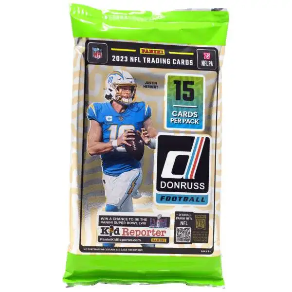 NFL Panini 2023 Donruss Football Trading Card VALUE Box 12 Fat Packs ...