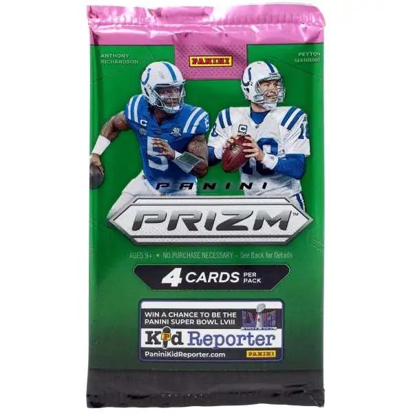 NFL Panini 2023 Prizm Football Trading Card RETAIL Pack [4 Cards]