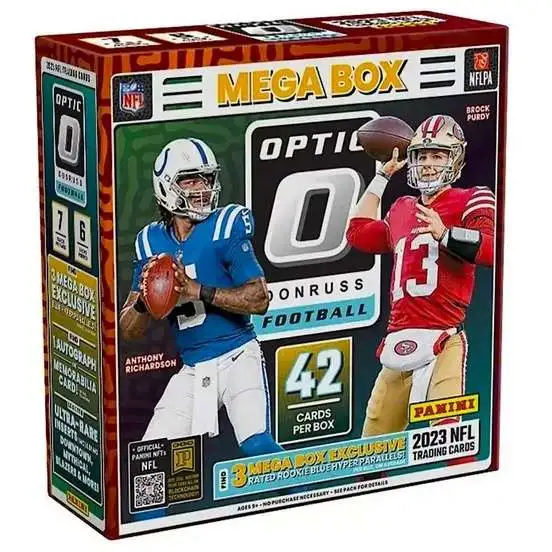 NFL Panini 2023 Donruss Optic Football Trading Card MEGA Box [6 Packs]