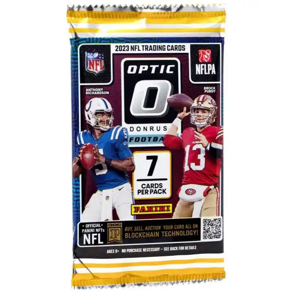 NFL Donruss 2023 Optic Football Trading Card MEGA Box Pack [7 Cards]