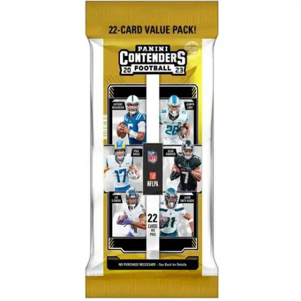 NFL Panini 2023 Contenders Football Trading Card VALUE Pack [22 Cards]