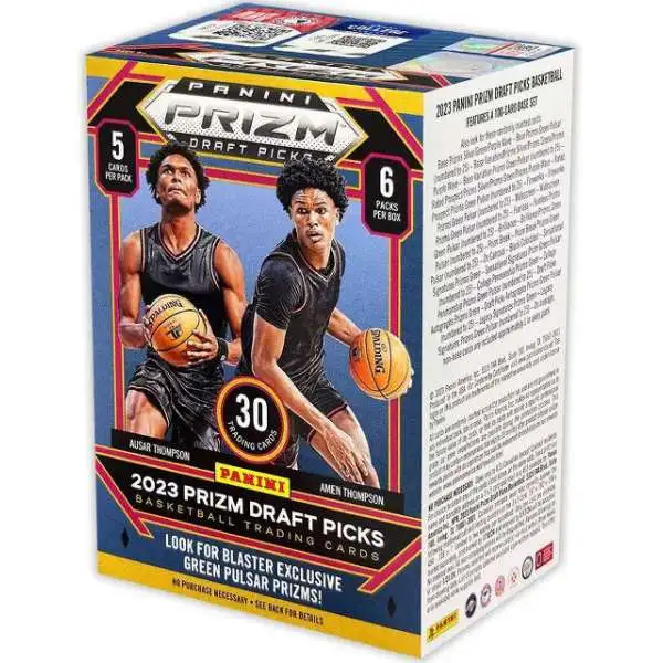 NBA Panini 2023-24 Prizm Draft Picks Basketball Trading Card BLASTER Box [6 Packs, Green Pulsar Prizms]