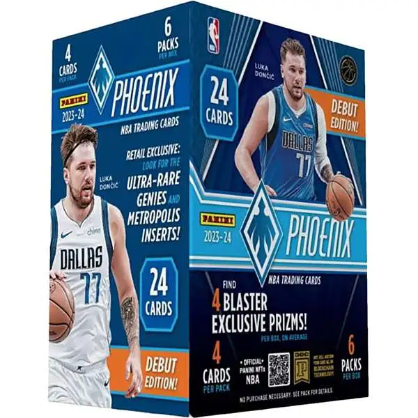 NBA Panini 2023-24 Phoenix Basketball Trading Card BLASTER Box [6 Packs, 4 Blaster Exclusive Prizms]