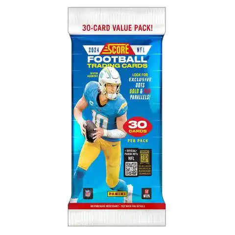 NFL Panini 2024 Score Football Trading Card VALUE Pack [30 Cards]