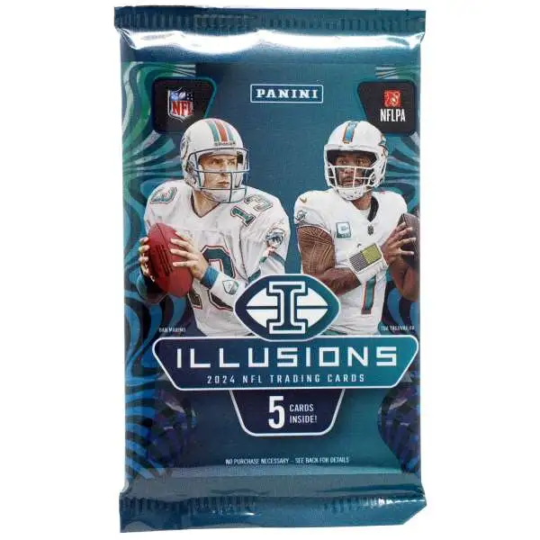 NFL 2024 Illusions Football Trading Card HOBBY Pack [5 Cards]