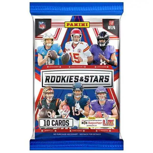 NFL Panini 2024 Rookies & Stars Football Trading Card RETAIL Pack [10 Cards]