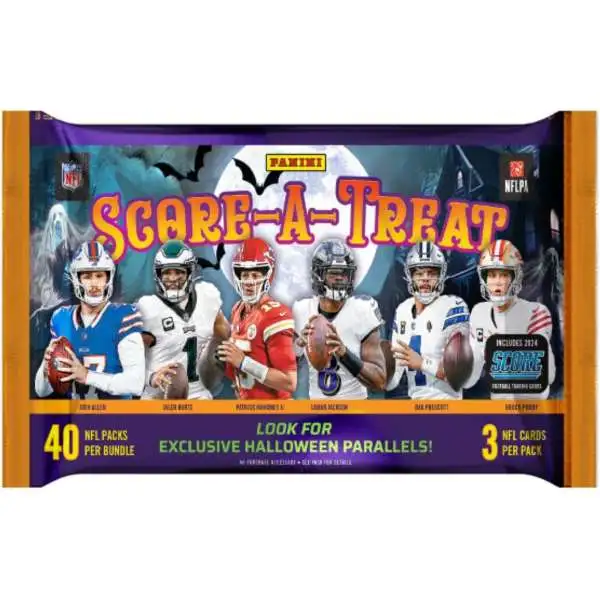 NFL 2024 Score-a-Treat Football Trading Card Bundle [40 Packs]
