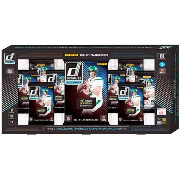 NFL Panini 2024 Donruss Football Exclusive Trading Card BUNDLE Box [8 Packs]