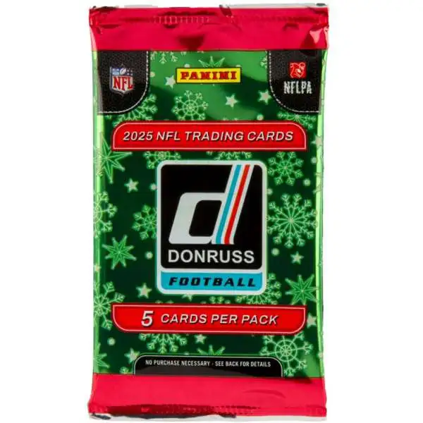 NFL 2025 Donruss Football Trading Card HOLIDAY COLLECTOR Pack [5 Cards]