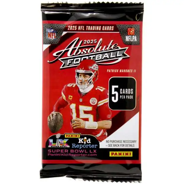 NFL Panini 2025 Absolute Football Trading Card Pack [5 Cards]