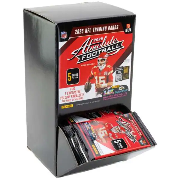 NFL Panini 2025 Absolute Football Trading Card GRAVITY FEED Box [48 Packs]