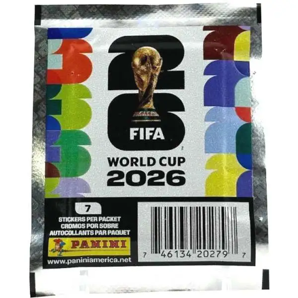 FIFA World Cup Panini 2026 Soccer Sticker Pack [7 Stickers]