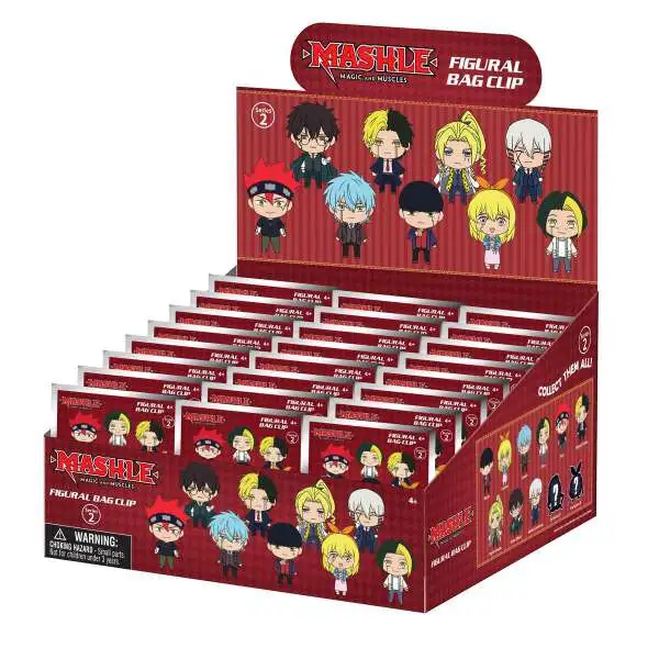 3D Figural Foam Bag Clip Mashle: Magic and Muscles Series 2 Mystery Box [24 Packs]
