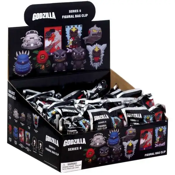 3D Figural Foam Bag Clip Godzilla Classic Series 6 Classic Series 6 Mystery Box [24 Packs]