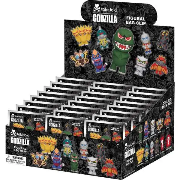 3D Figural Foam Bag Clip Godzilla x Tokidoki Series 1 Mystery Box [24 Packs]