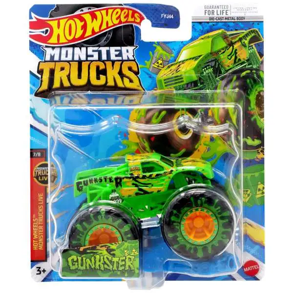 Hot Wheels Monster Trucks LIVE Gunkster Diecast Car #7/8