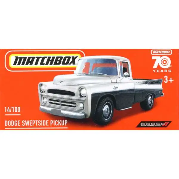 Matchbox Drive Your Adventure Dodge Sweptside Pickup Diecast Car [Black]