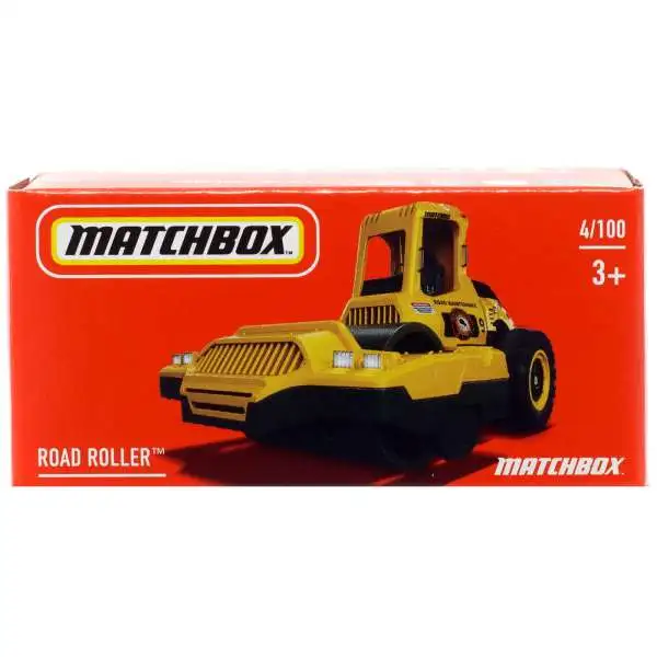 Matchbox Power Grabs Road Roller Diecast Car [Yellow]