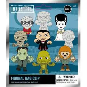 Horror 3D Figural Foam Bag Clip Universal Monsters Series 4 Mystery Pack [1 RANDOM Figure]