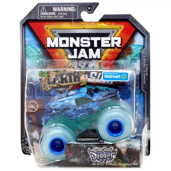 Monster Jam Earth Surf Son-Uva Digger Exclusive Die Cast Car Spin