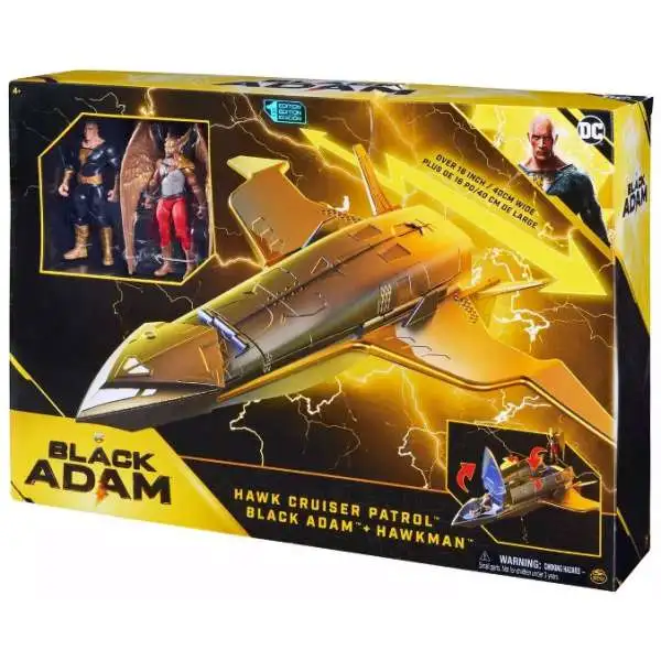 DC Black Adam Hawk Cruiser Patrol Action Figures & Vehicle Set [with Black Adam & Hawkman]