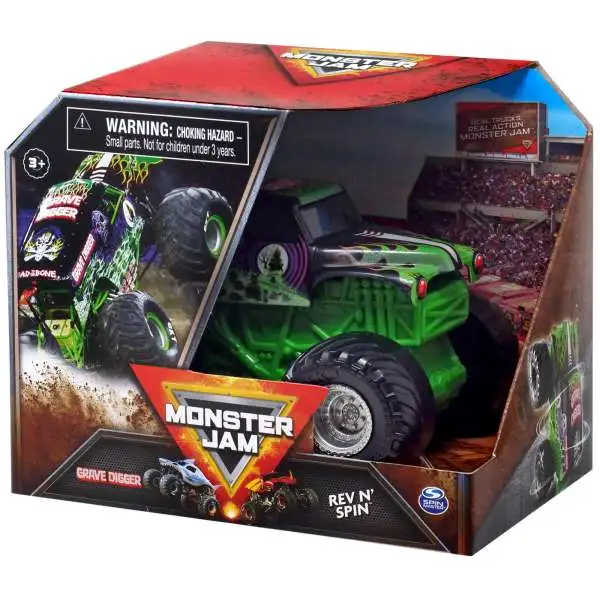 Monster Jam Rev N' Spin Grave Digger Vehicle [Grey Wheels]
