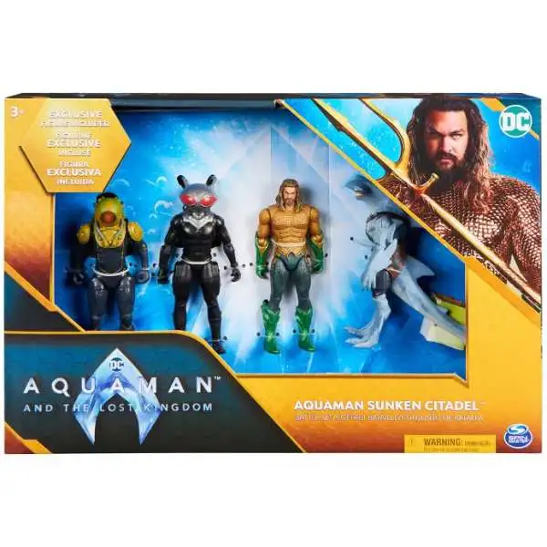 DC Aquaman and The Lost Kingdom Black Manta, Aquaman, Manta Man & Shark Guard Exclusive Action Figure [Sunken Citadel]