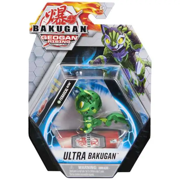 Geogan Rising Ultra Bakugan Ferascal Ultra Single Figure & Trading Card