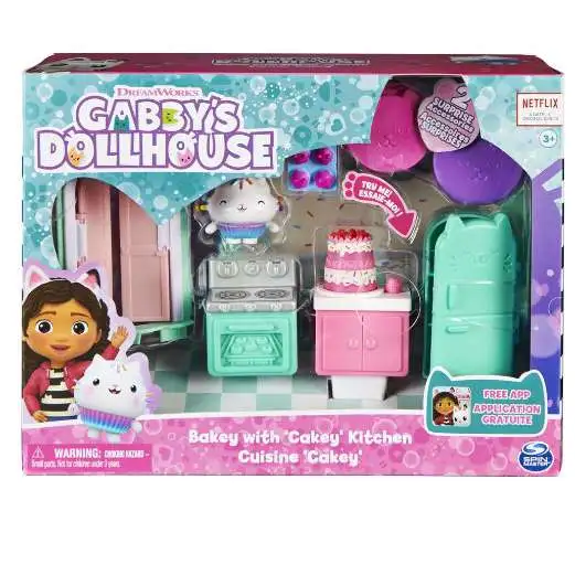 Gabby's Dollhouse Bakey With Cakey Kitchen Cuisine Set [Style May Vary] (Pre-Order ships August)