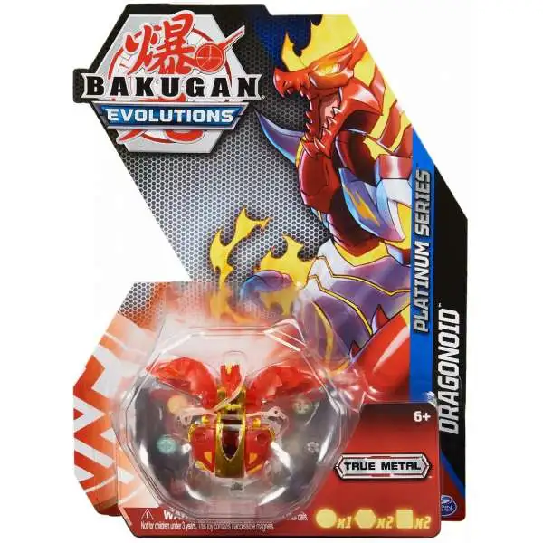 Bakugan Evolutions Platinum Series Dragonoid Single Figure & Trading Card [Red]