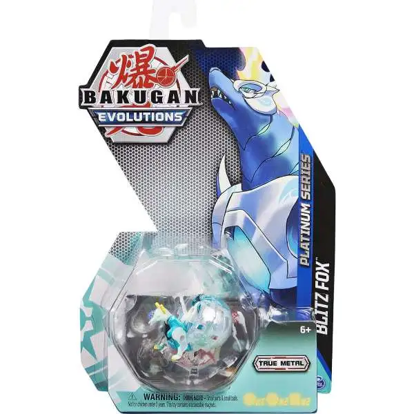 Bakugan Evolutions Platinum Series Blitz Fox Single Figure & Trading Card