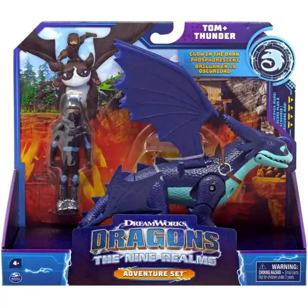 Dragons The Nine Realms Adventure Set Tom & Thunder Action Figure [Purple Version]