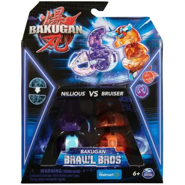 Bakugan Brawl Bros Nillious vs Bruiser Exclusive Figure 2-Pack