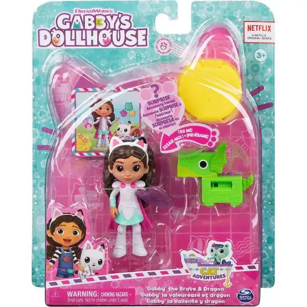 Gabby's Dollhouse Cat Adventures 'Gabby' the Brave & Dragon Figure Set